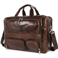 Classic Leather Weekender Travel Bag