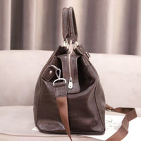 Embossed Croc Leather Weekender Bag