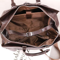Embossed Croc Leather Weekender Bag