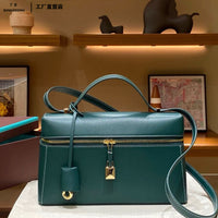 Full‑Grain Leather Box Crossbody Bag