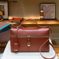 Full‑Grain Leather Box Crossbody Bag