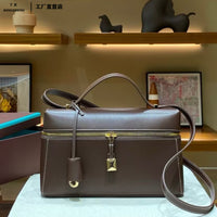 Full‑Grain Leather Box Crossbody Bag