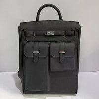 Multipocket Grain Leather Backpack