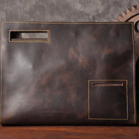 Leather Business Clutch – Cowhide Document & Tablet Bag