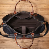 American Style Large Capacity Leather Weekender Bag