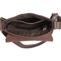 Genuine Leather Vertical Crossbody Bag