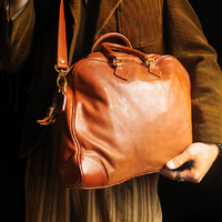 Handmade Cowhide Leather Weekender & Business Bag