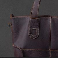 Genuine Cowhide Leather Vintage Tote Bag