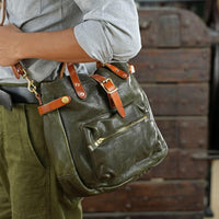 Italian Leather Tote Bag – Vintage Casual Crossbody