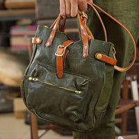 Italian Leather Tote Bag – Vintage Casual Crossbody