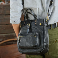 Italian Leather Tote Bag – Vintage Casual Crossbody
