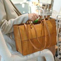 Handmade Italian Leather Tote Bag – Unisex