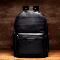 Classic Cowhide Leather Backpack