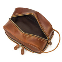 Crazy Horse Leather Toiletry Bag – Premium Dopp Kit