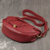 Italian Leather Mini Crossbody Saddle Bag