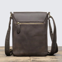 Genuine Leather Vertical Crossbody Bag