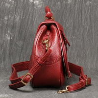 Italian Leather Mini Crossbody Saddle Bag