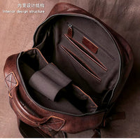 Distressed Leather Rucksack