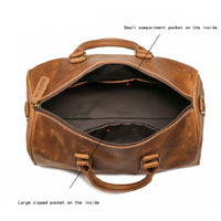 Crazy Horse Leather Weekender Duffel Bag