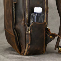 Rustic Charm Leather Backpack