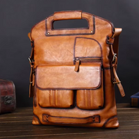 Trifold Artisan Leather Convertible Bag