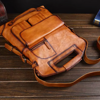 Trifold Artisan Leather Convertible Bag