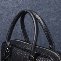 Black Croc Laptop Bag