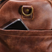 Handmade Vintage Cowhide Leather Duffle Bag