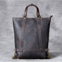 Genuine Leather Convertible Backpack Tote