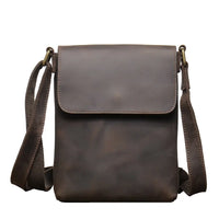 Genuine Leather Vertical Crossbody Bag