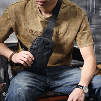 Men’s Leather Crossbody Sling Bag