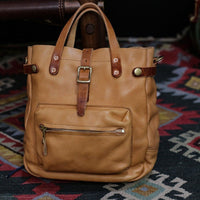 Italian Leather Tote Bag – Vintage Casual Crossbody