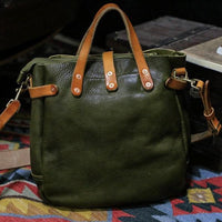 Italian Leather Tote Bag – Vintage Casual Crossbody