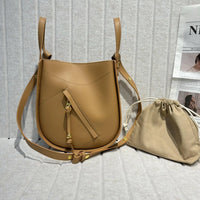 Saddle Curve Leather Crossbody Bag