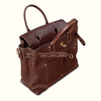 Italian Full Grain Leather Tote Bag | Handmade Vegetable Tanned