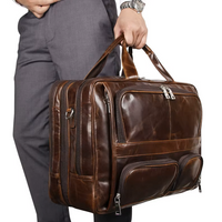 Classic Leather Weekender Travel Bag