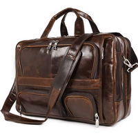 Classic Leather Weekender Travel Bag
