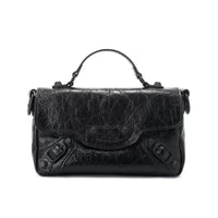 Cowhide Leather Mini Top Handle Bag