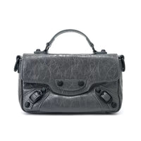 Cowhide Leather Mini Top Handle Bag
