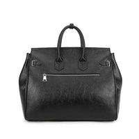 Classic Multi-Pocket Leather Weekender Bag