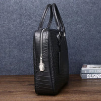 Black Croc Laptop Bag