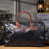 American Style Large Capacity Leather Weekender Bag