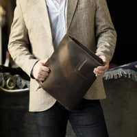 Leather Business Clutch – Cowhide Document & Tablet Bag