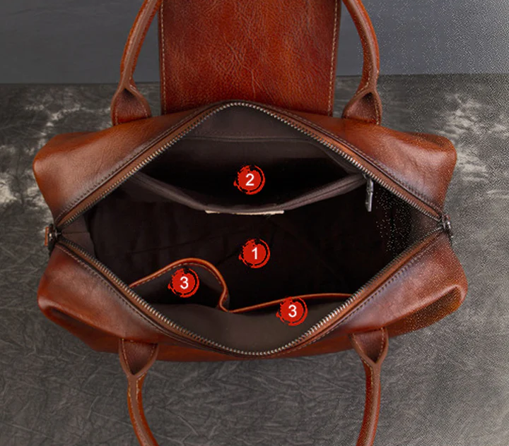 Handmade Cowhide Leather Tote Bag