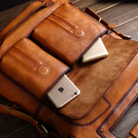 Trifold Artisan Leather Convertible Bag