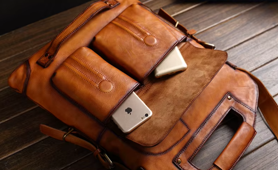 Trifold Artisan Leather Convertible Bag