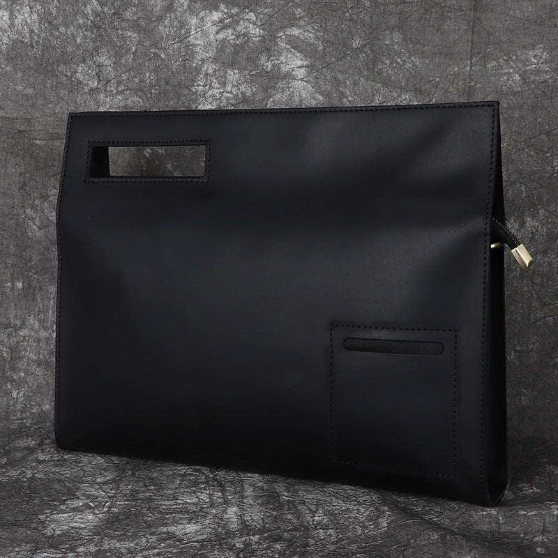 Leather Business Clutch – Cowhide Document & Tablet Bag