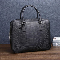 Black Croc Laptop Bag
