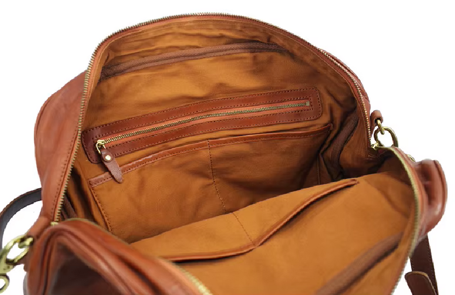 Handmade Cowhide Leather Weekender & Business Bag