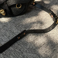 Italian Leather Mini Crossbody Saddle Bag